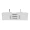 Castello Usa Thames 60-inch White Vanity Set with White Top and Chrome Handles CB-MC-60W-CHR-20146-WH - alternate 1
